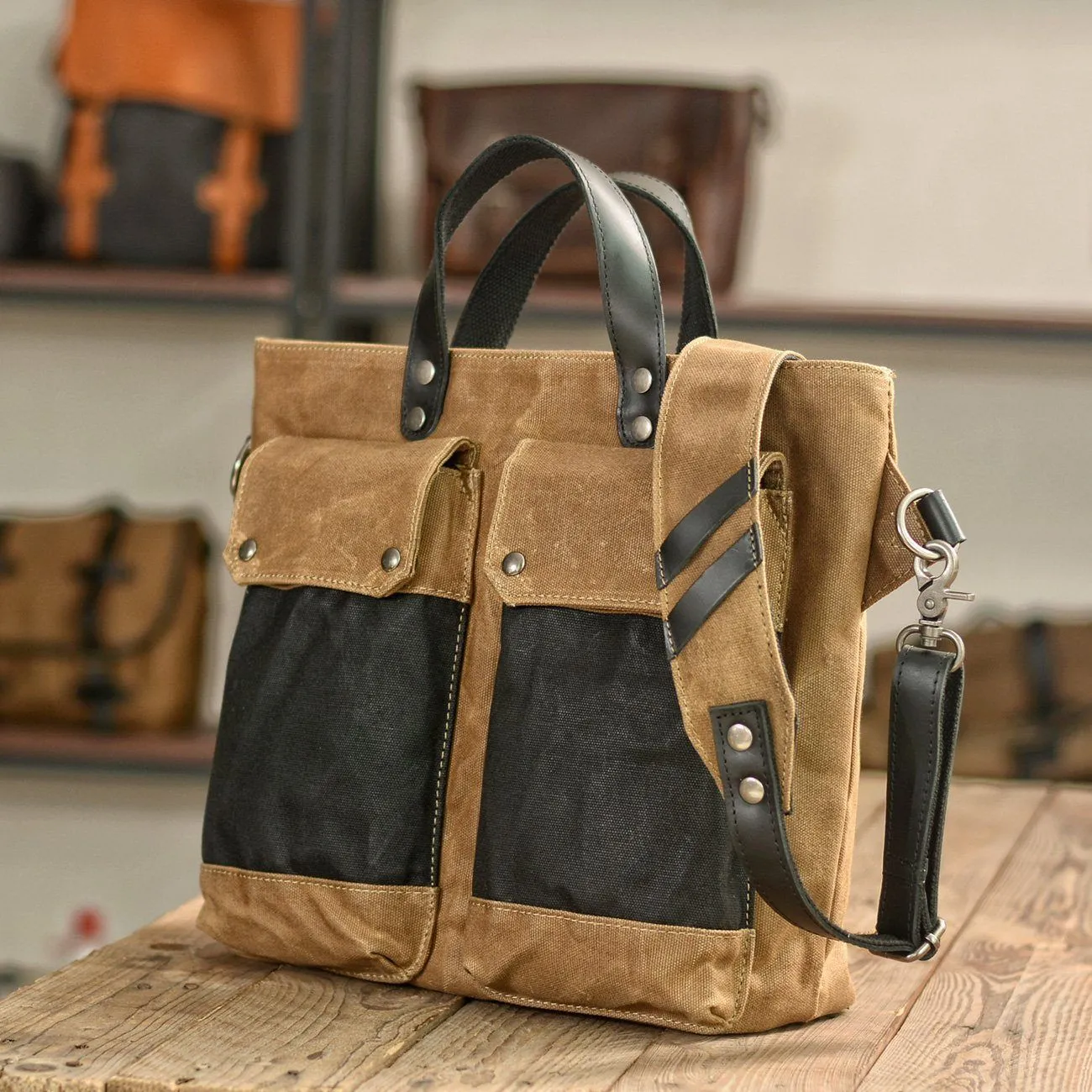 Affordable Vintage Shoulder Bags with Multiple Pockets