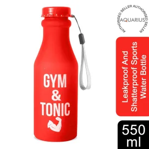 Aquarius Sports Unbreakable Outdoor Fill And Go Water Bottle - 550ml Red