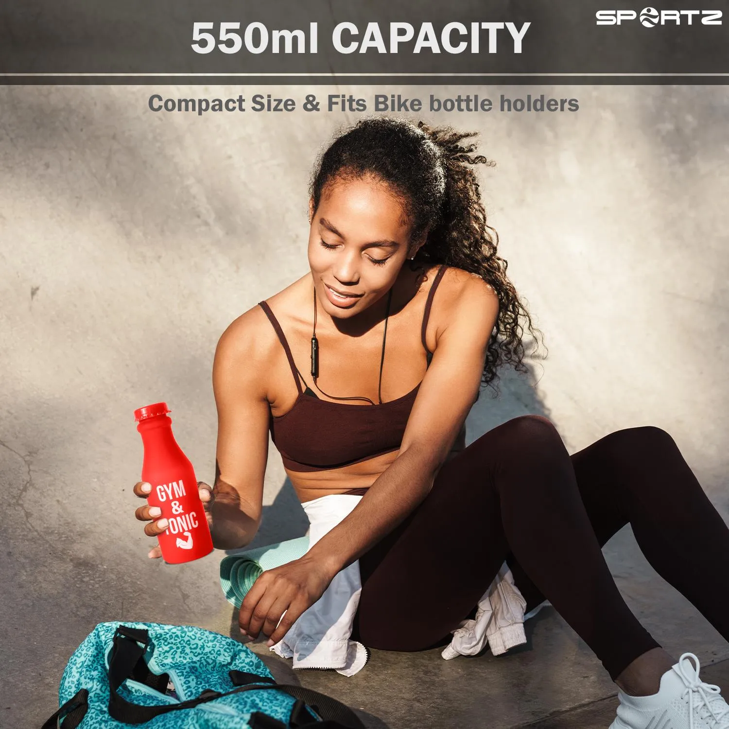 Aquarius Sports Unbreakable Outdoor Fill And Go Water Bottle - 550ml Red