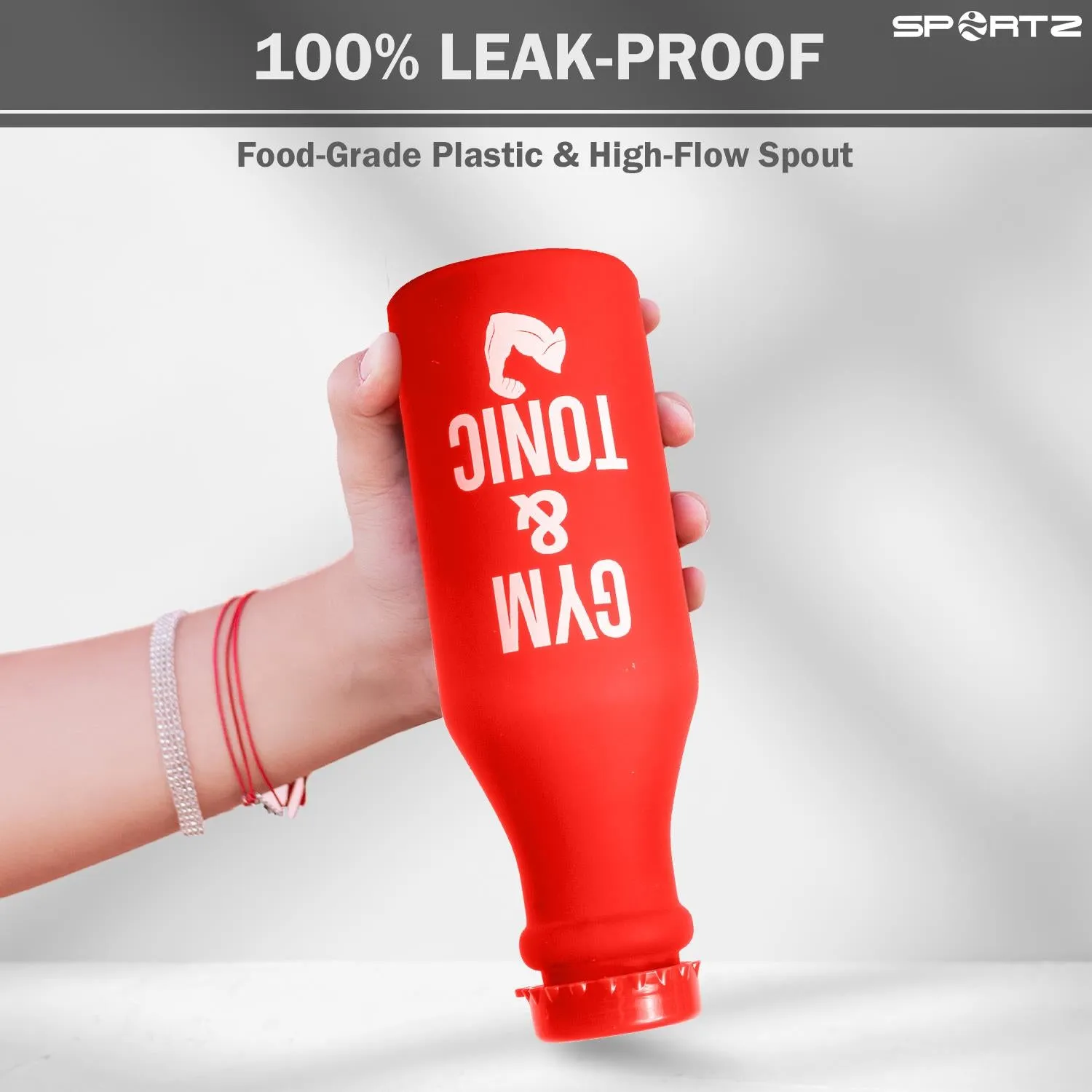 Aquarius Sports Unbreakable Outdoor Fill And Go Water Bottle - 550ml Red