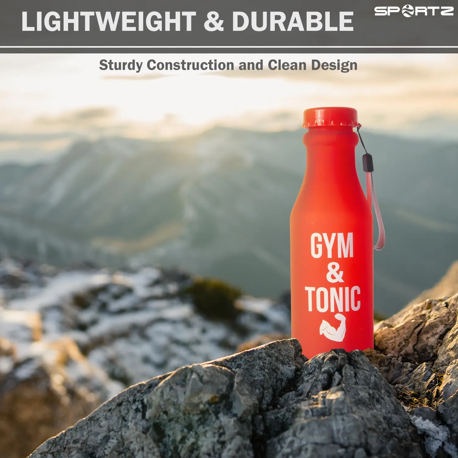 Aquarius Sports Unbreakable Outdoor Fill And Go Water Bottle - 550ml Red