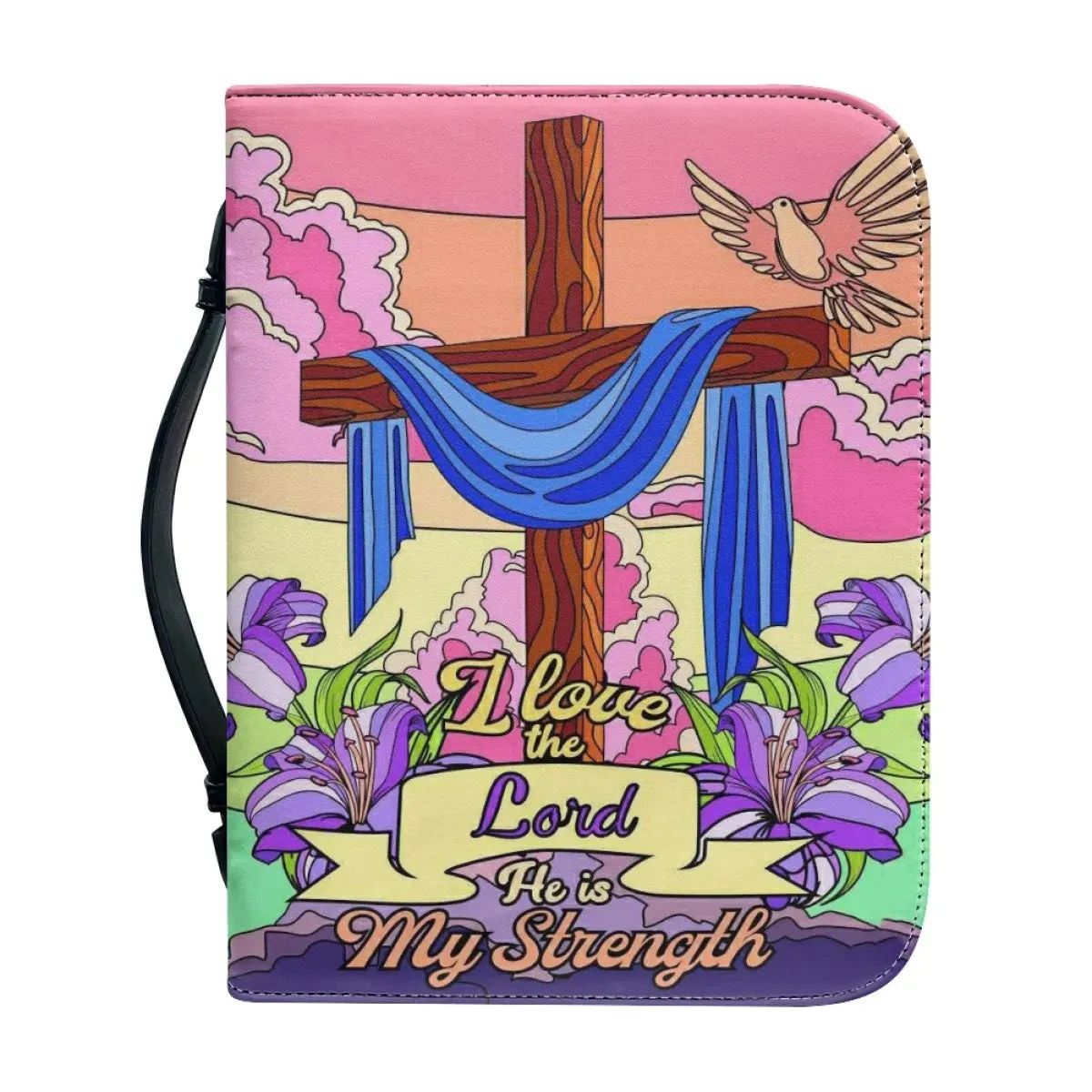 Christianart Bible Cover, New Artistic Colorful Cross Pattern, Personalized Bible Cover, Gifts For Men, Christmas Gift, CABBBCV05290723