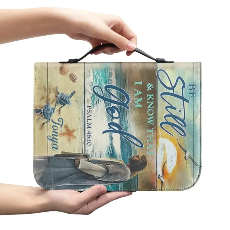Christianartbag Bible Cover - Be Still And Know That I Am Gid Psalm 46:10 Personalized Bible Cover - Personalized Bible Cover - Christmas Gift - CABBBCV03190923.