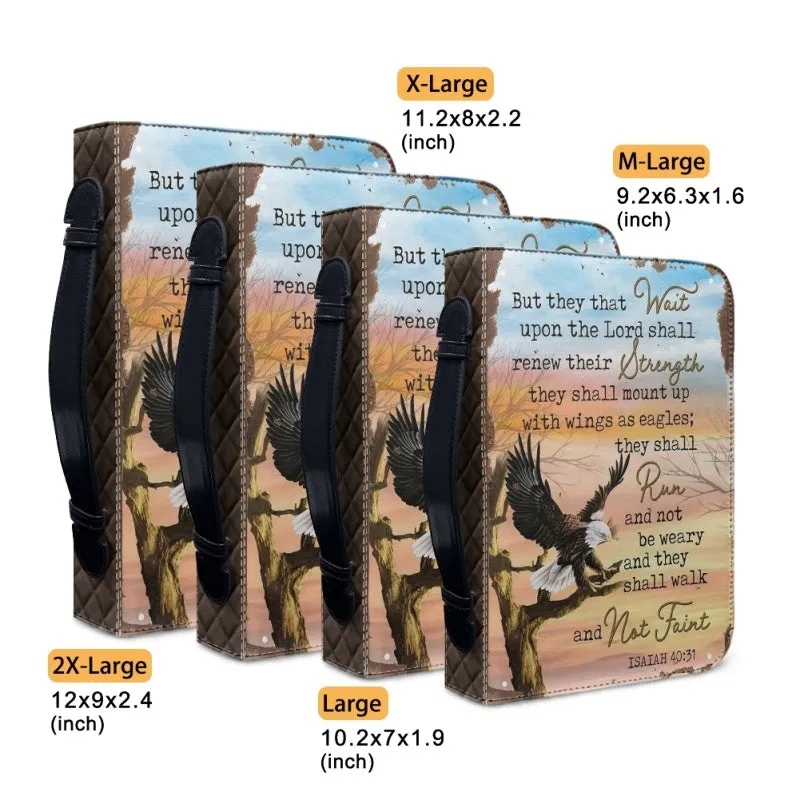 Christianartbag Bible Cover, But They That Wait Bible Cover, Personalized Bible Cover, Eagle Bible Cover, Christian Gifts, CAB09081123.