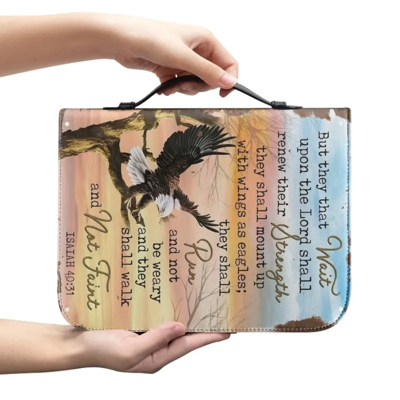 Christianartbag Bible Cover, But They That Wait Bible Cover, Personalized Bible Cover, Eagle Bible Cover, Christian Gifts, CAB09081123.