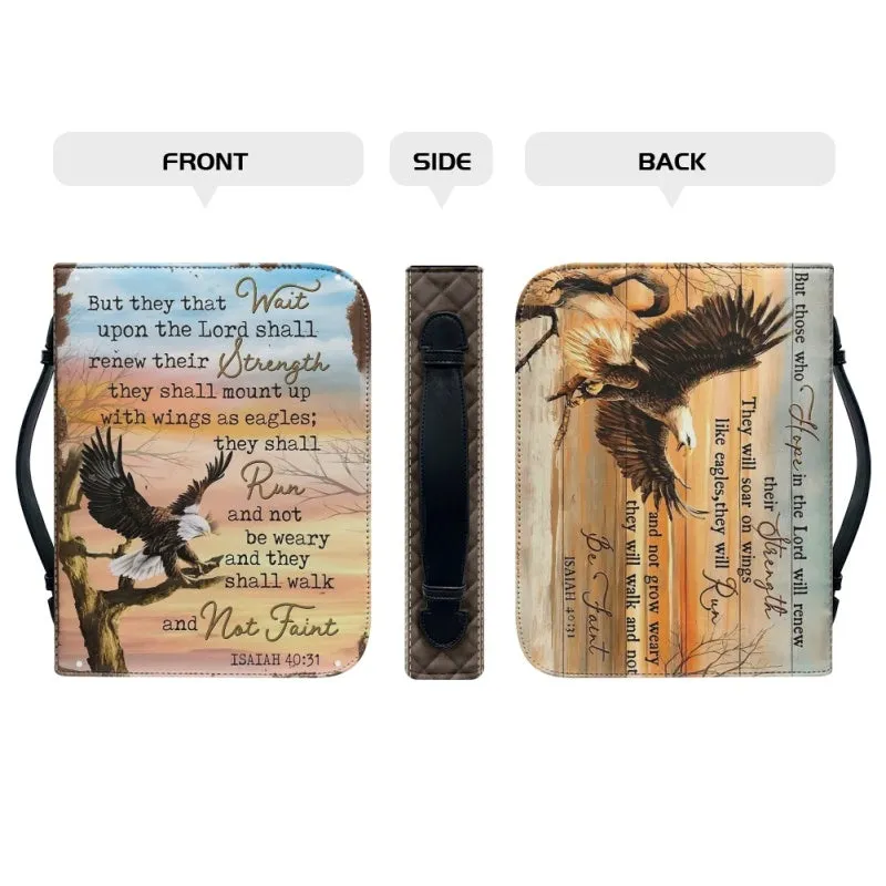 Christianartbag Bible Cover, But They That Wait Bible Cover, Personalized Bible Cover, Eagle Bible Cover, Christian Gifts, CAB09081123.