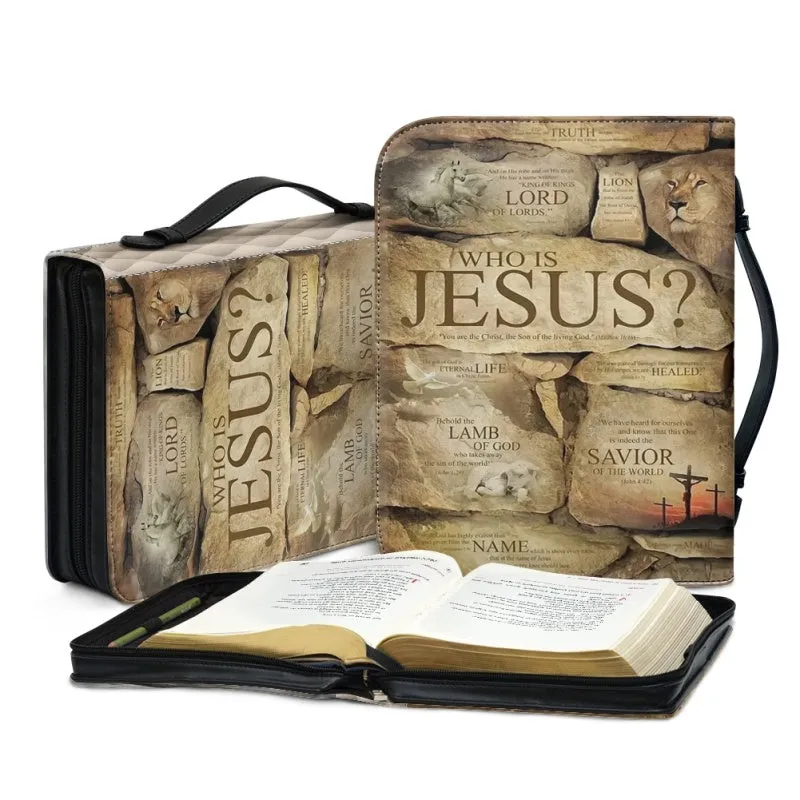 Christianartbag Bible Cover, GOD Says You Are Bible Cover, Personalized Bible Cover, Lion Cross Christ Bible Cover, Christian Gifts, CAB02101123.