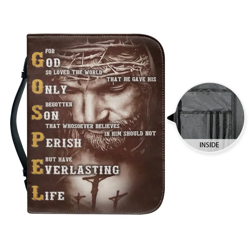 Christianartbag Bible Cover, Gospel Bible Cover, Personalized Bible Cover, Christ Cross Bible Cover, Christian Gifts, CAB05281023.