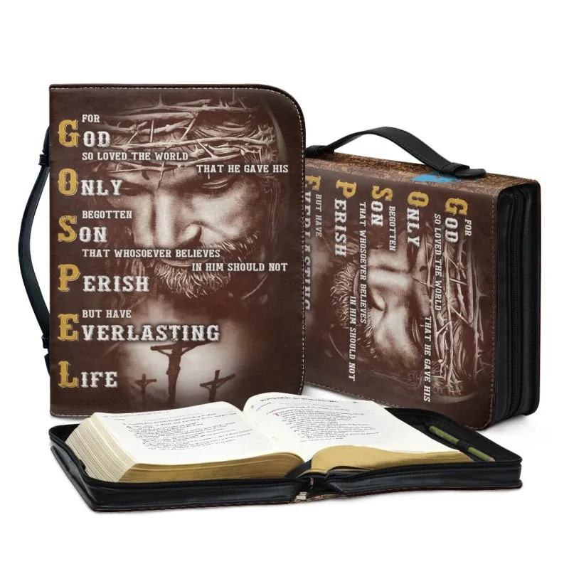 Christianartbag Bible Cover, Gospel Bible Cover, Personalized Bible Cover, Christ Cross Bible Cover, Christian Gifts, CAB05281023.