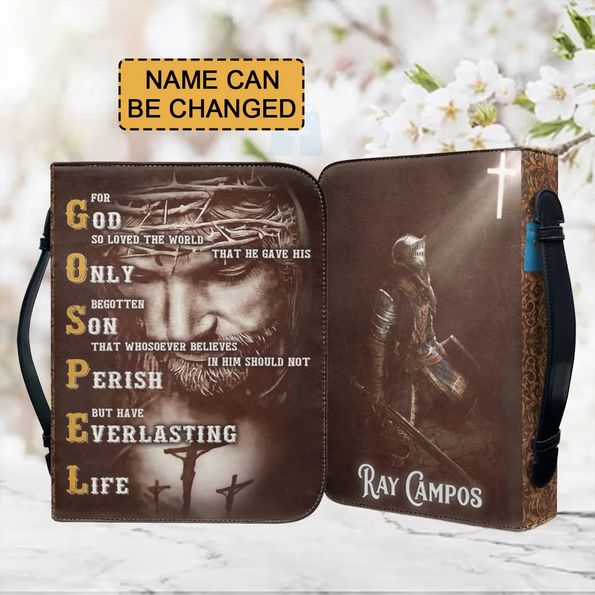 Christianartbag Bible Cover, Gospel Bible Cover, Personalized Bible Cover, Christ Cross Bible Cover, Christian Gifts, CAB05281023.