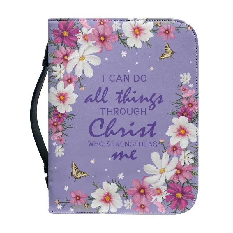 Christianartbag Bible Cover, I Can Do All Things Through Christ Bible Cover, Personalized Bible Cover, Gifts For Women, Christmas Gift, CABBBCV02080823.