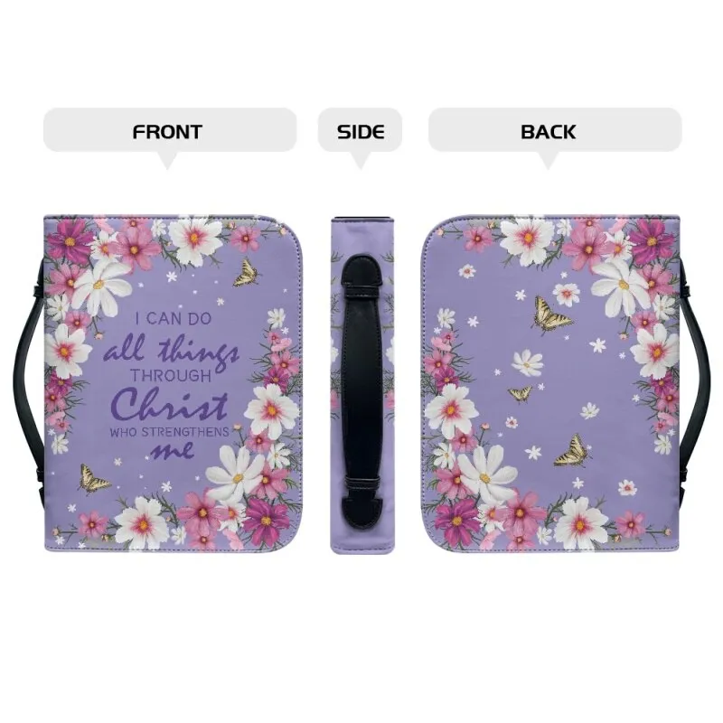 Christianartbag Bible Cover, I Can Do All Things Through Christ Bible Cover, Personalized Bible Cover, Gifts For Women, Christmas Gift, CABBBCV02080823.
