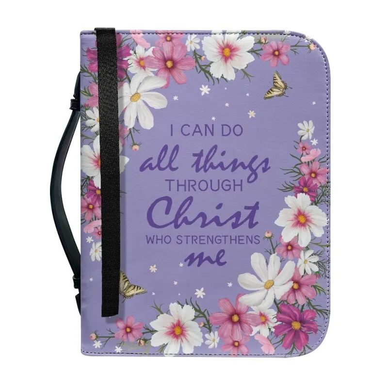 Christianartbag Bible Cover, I Can Do All Things Through Christ Bible Cover, Personalized Bible Cover, Gifts For Women, Christmas Gift, CABBBCV02080823.