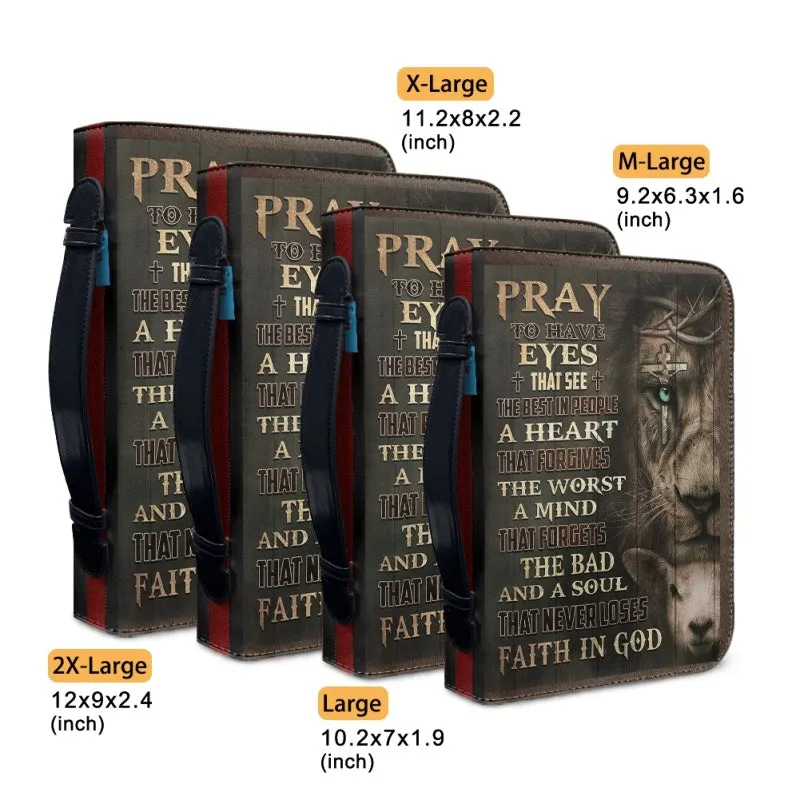Christianartbag Bible Cover, Pray Bible Cover, Personalized Bible Cover, Christ Cross Lion Sheep Warrior Bible Cover, Christian Gifts, CAB08281023.
