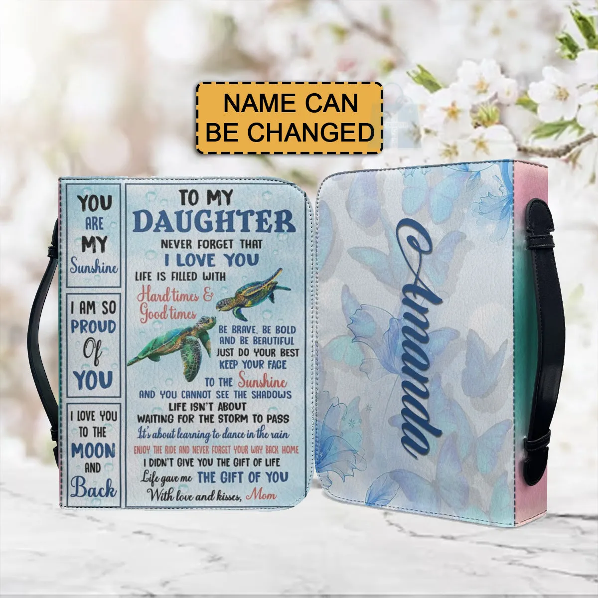 Christianartbag Bible Cover, To My Daughter From Mom Bible Cover, Personalized Bible Cover, Art Design Bible Cover, Christian Gifts, CAB11071223.