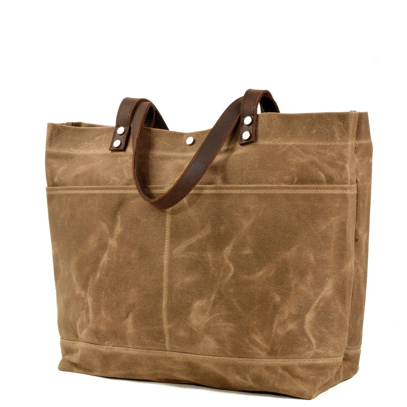 Compact Waxed Canvas Tote Bags for Daily Essentials