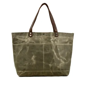 Compact Waxed Canvas Tote Bags for Daily Essentials