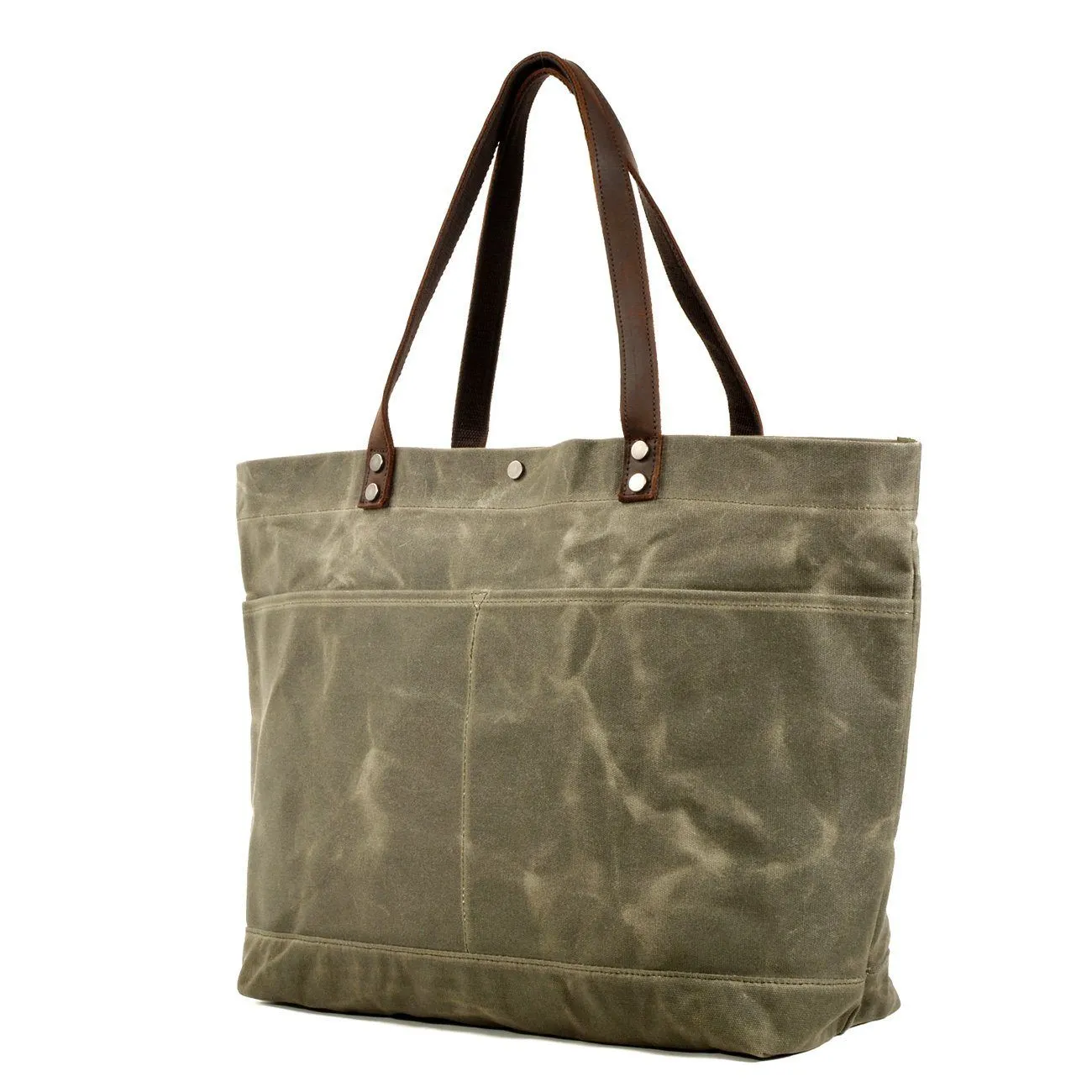 Compact Waxed Canvas Tote Bags for Daily Essentials