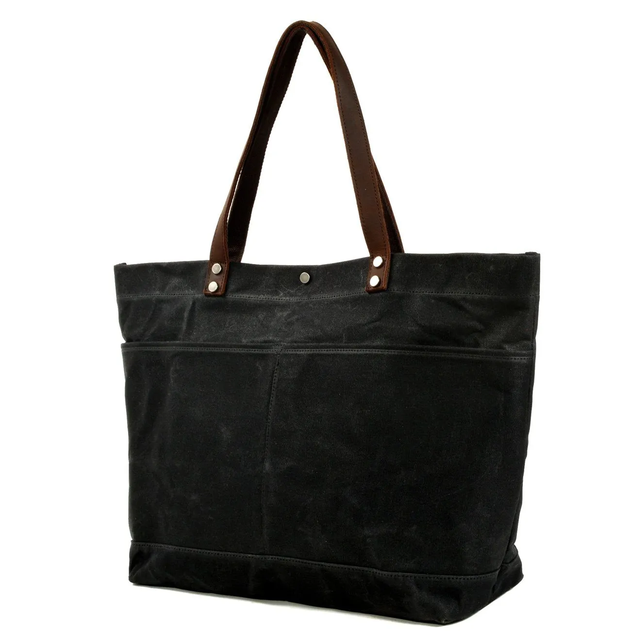 Compact Waxed Canvas Tote Bags for Daily Essentials