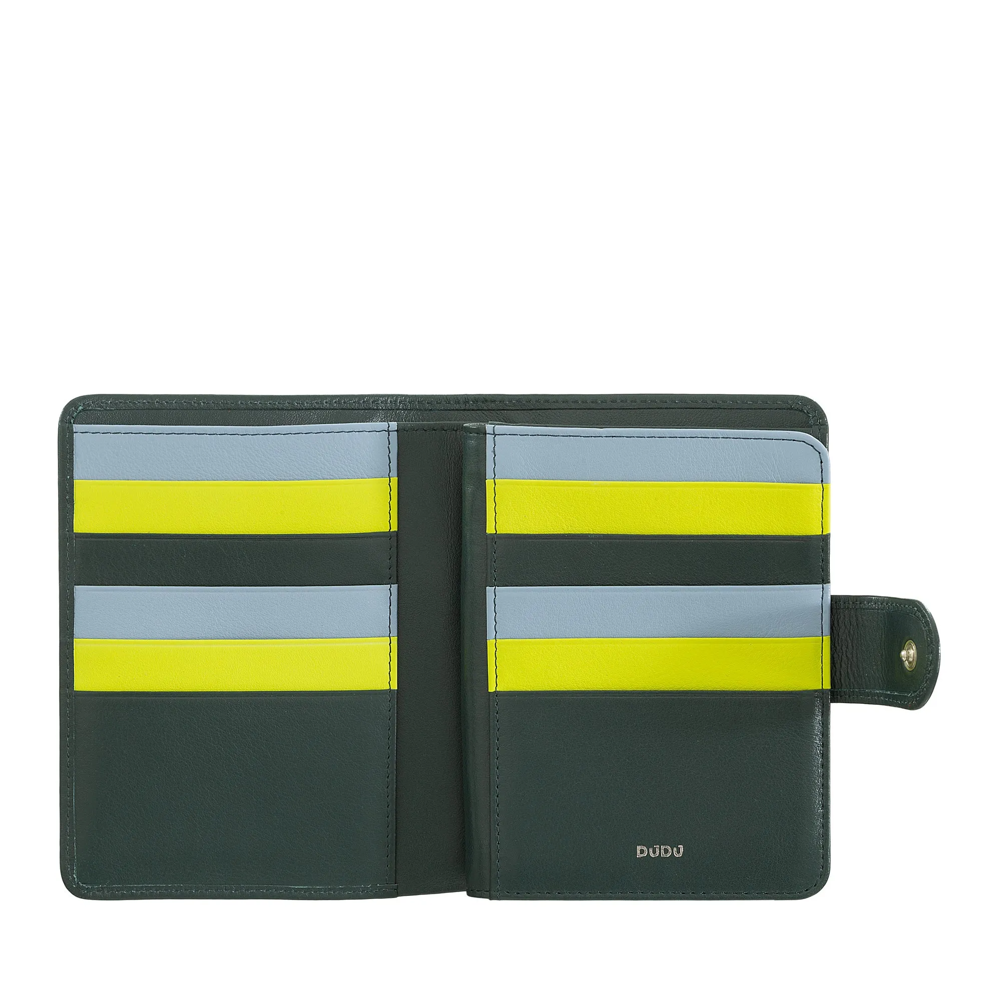 Dudu Women's Women in Soft Leather Colored RFID BLOCK WITH ZIP Credit Card holder Doors