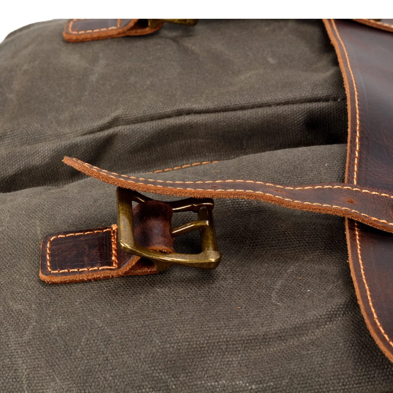 Durable Vintage Canvas Messenger Bags with Leather Accents