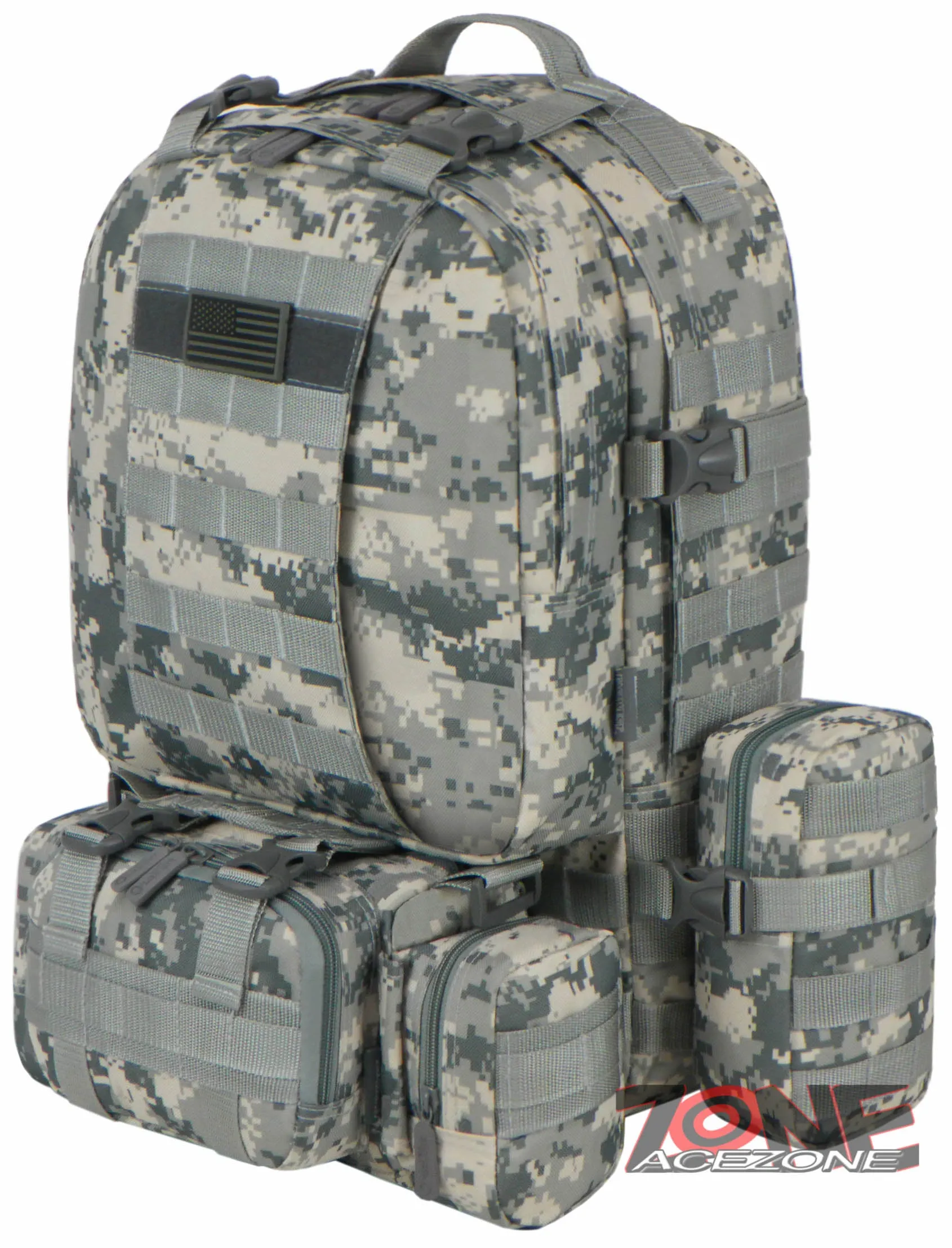 East West USA Tactical Molle Military Assault Detachable Backpack RTC505 ACU