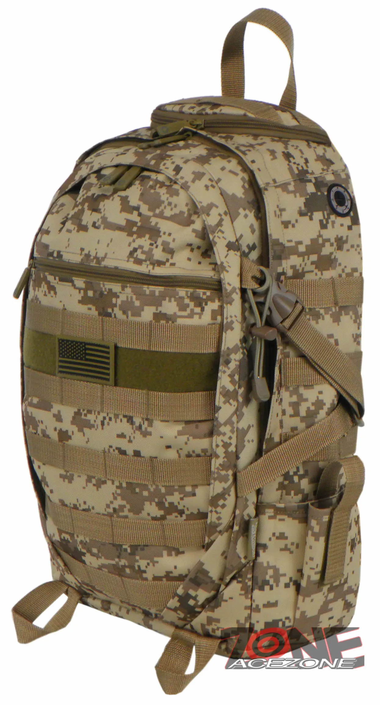 East West USA Tactical Molle Military Assault Hunting Backpack RTC503 TAN ACU