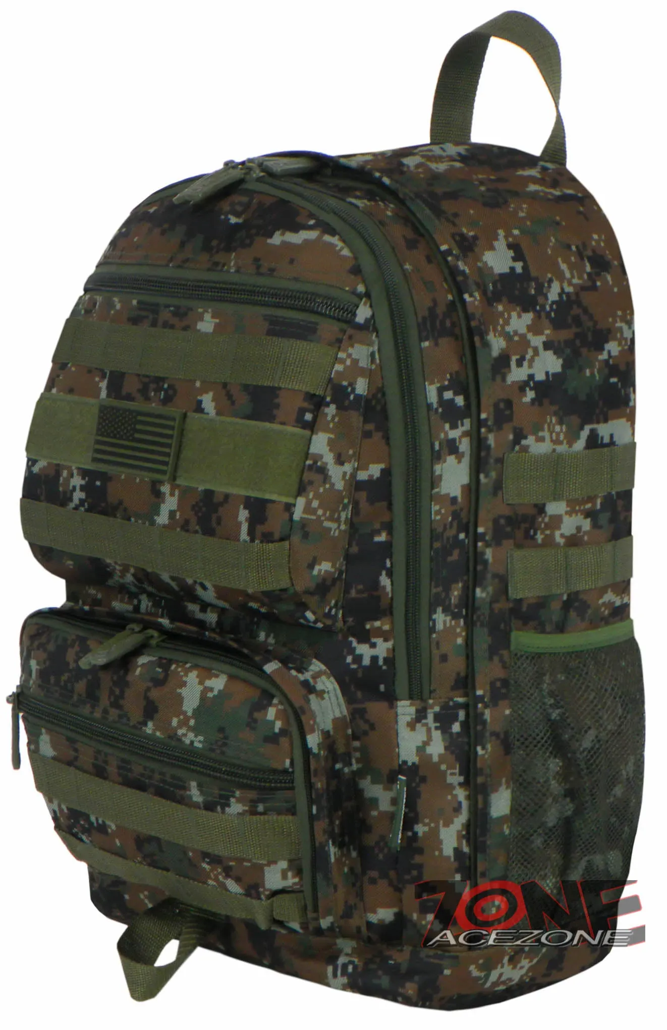 East West USA Tactical Molle Military Backpack Hiking Bag RTC509 GREEN ACU
