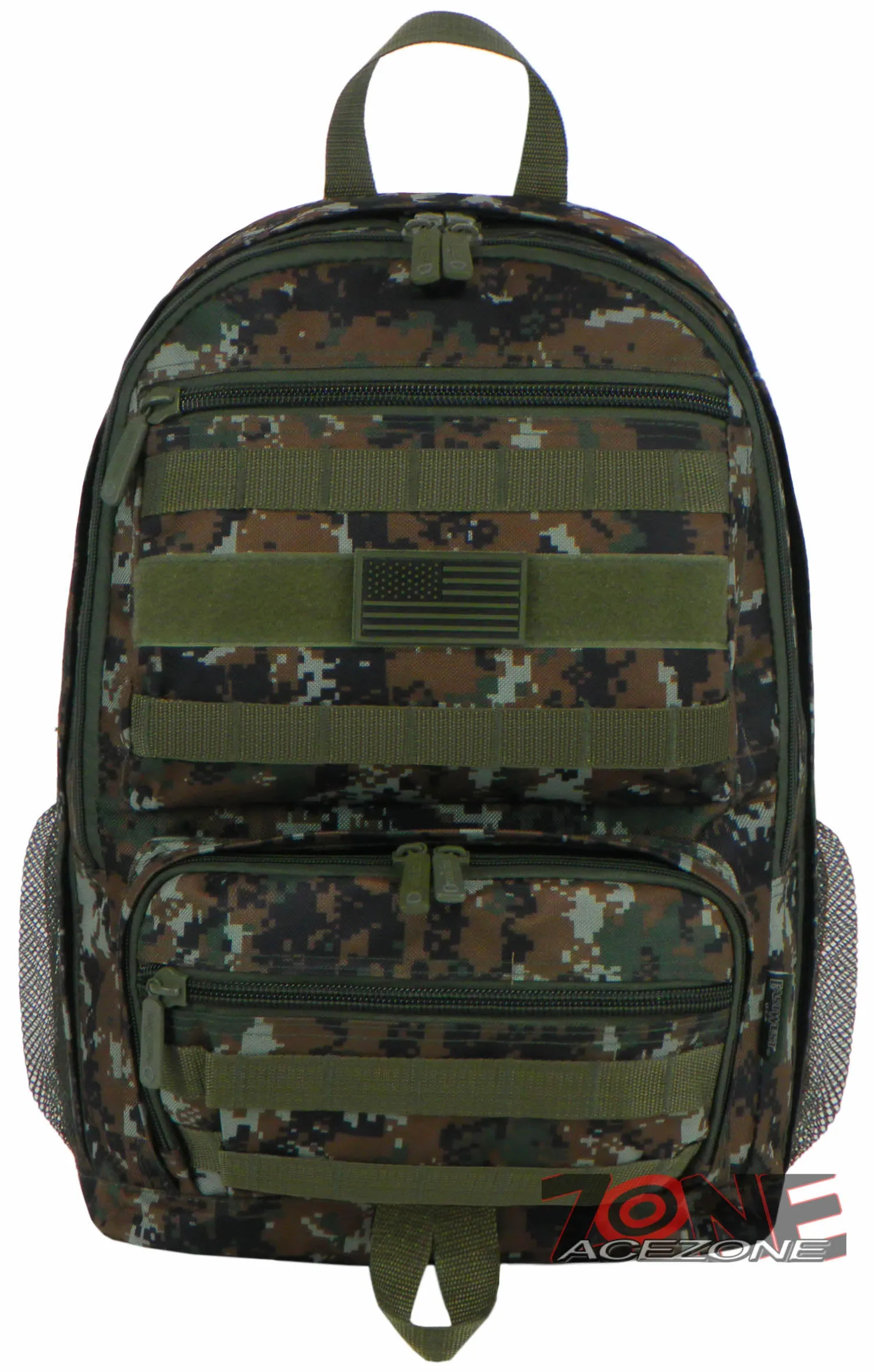 East West USA Tactical Molle Military Backpack Hiking Bag RTC509 GREEN ACU