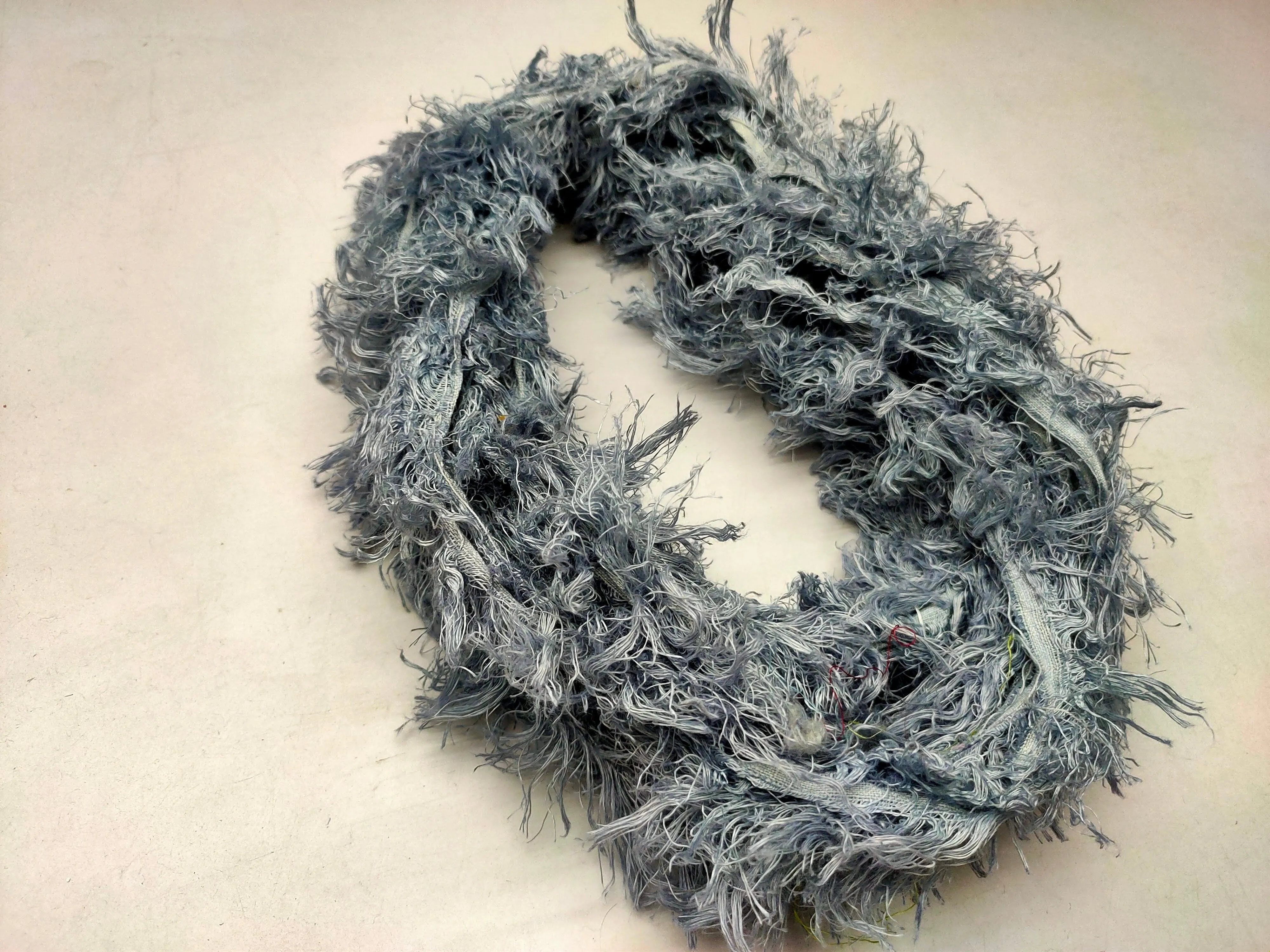 Linen Fuzzy Ribbon - Grey
