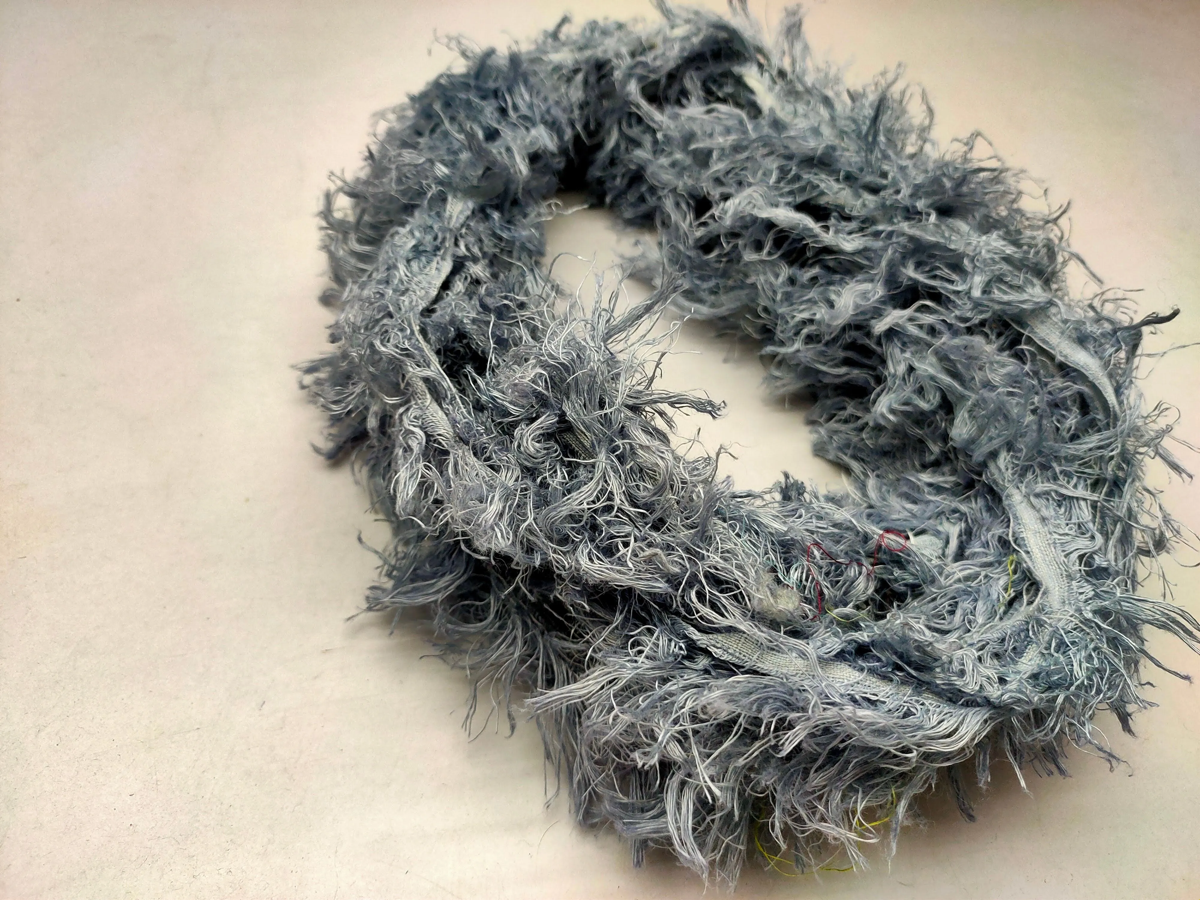 Linen Fuzzy Ribbon - Grey