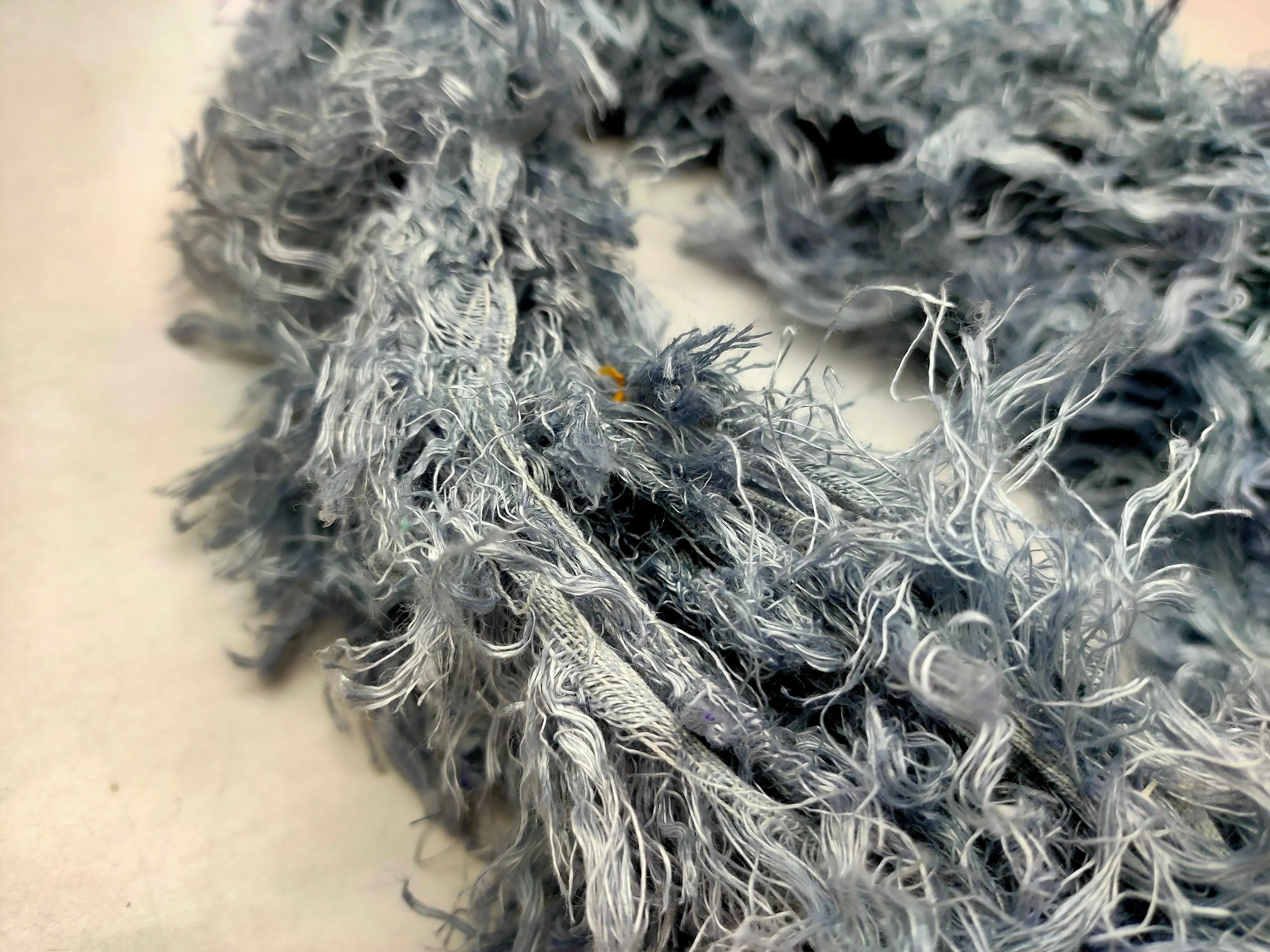 Linen Fuzzy Ribbon - Grey