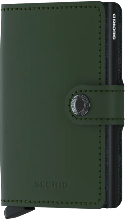 Miniwallet Matte Green/Black RFID Secure