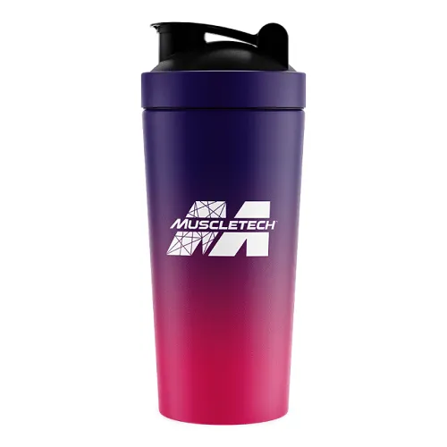 MUSCLETECH STAINLESS STEEL PURPLE/PINK SHAKER
