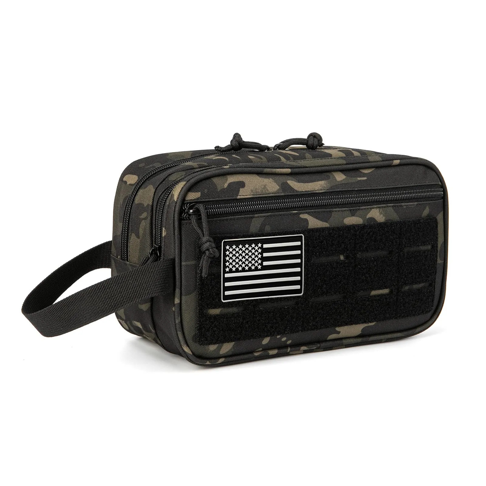 QT&QY Tactical Toiletry Bag for Men Hygiene Bag EDC Military Tool Molle Pouches Small Dopp Kit Mens Shaving Kit Travel Shower Bags