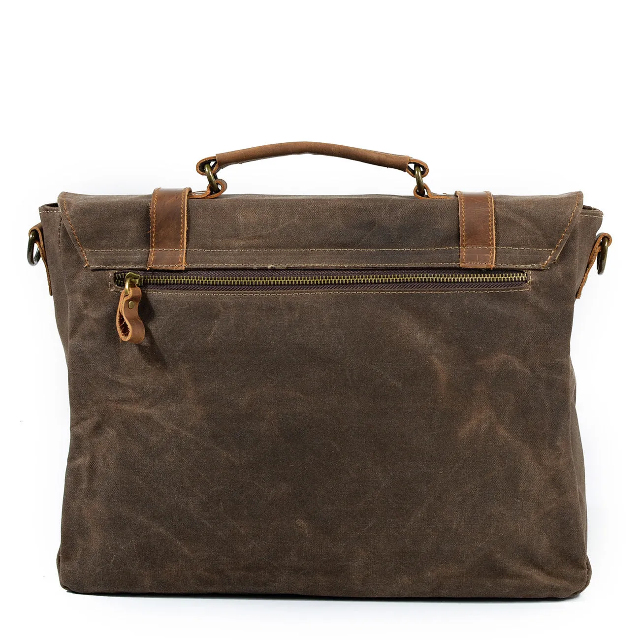 Retro Waxed Canvas Messenger Bags with Multiple Pockets