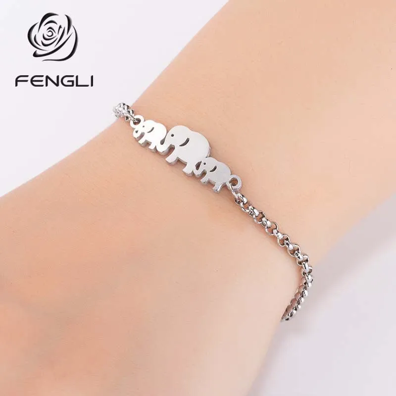 Stainless Steel Jewelry Elephant Bracelet