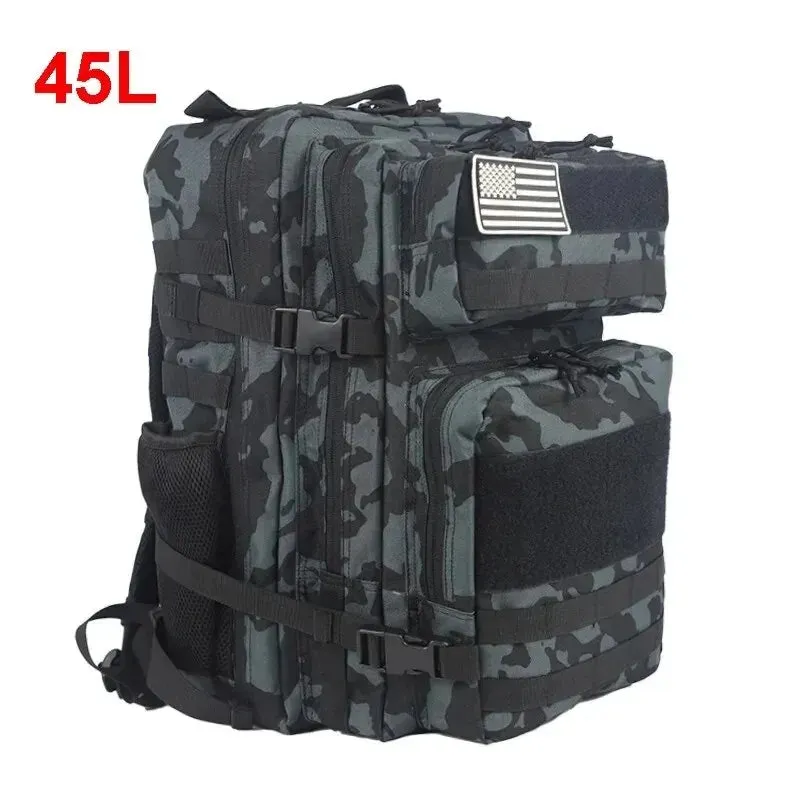 Tactical Backpack for Men - 25L/45L Gym Fitness, Camping, Hiking Daypack with Molle System, Large Travel Laptop Duffel Pack