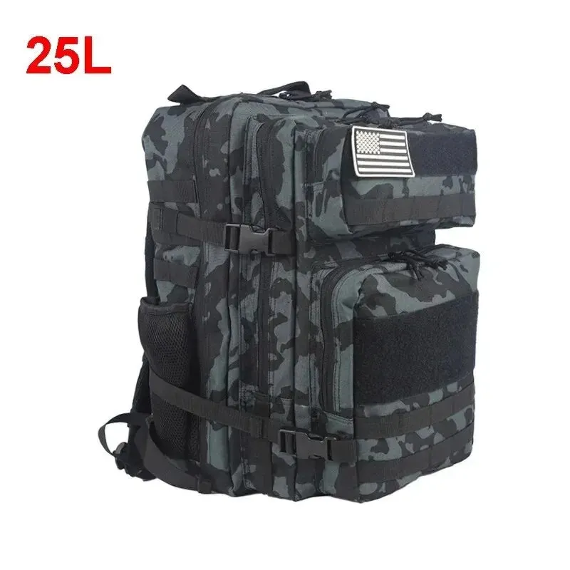 Tactical Backpack for Men - 25L/45L Gym Fitness, Camping, Hiking Daypack with Molle System, Large Travel Laptop Duffel Pack